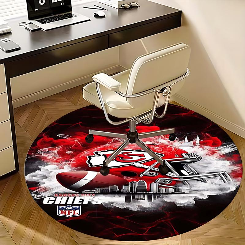 

Kansas City Chiefs,NFL Artwork Chair mat Round Rug Office carpet, Non slip, Suitable for Living Rooms, Bedrooms Decor.1205590a 80cm by 80cm