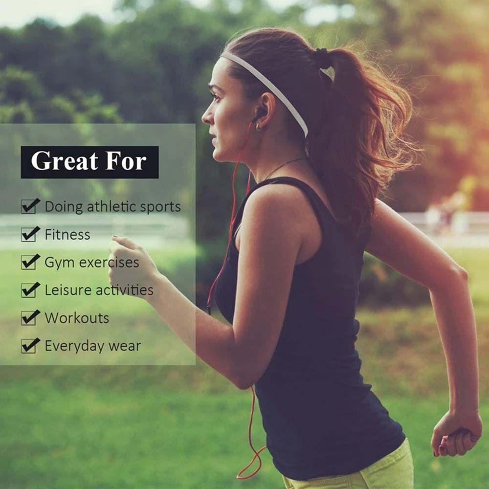 Damen Herren Sport Stirnbänder Rutschfeste Elastische Bänder Gummi Schweißband für Softball Fußball Laufen