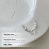 Cui Yan S925 Sterling Silver Korean Butterfly Pearl Necklace, Light Luxury Sweet Jewelry for Women.