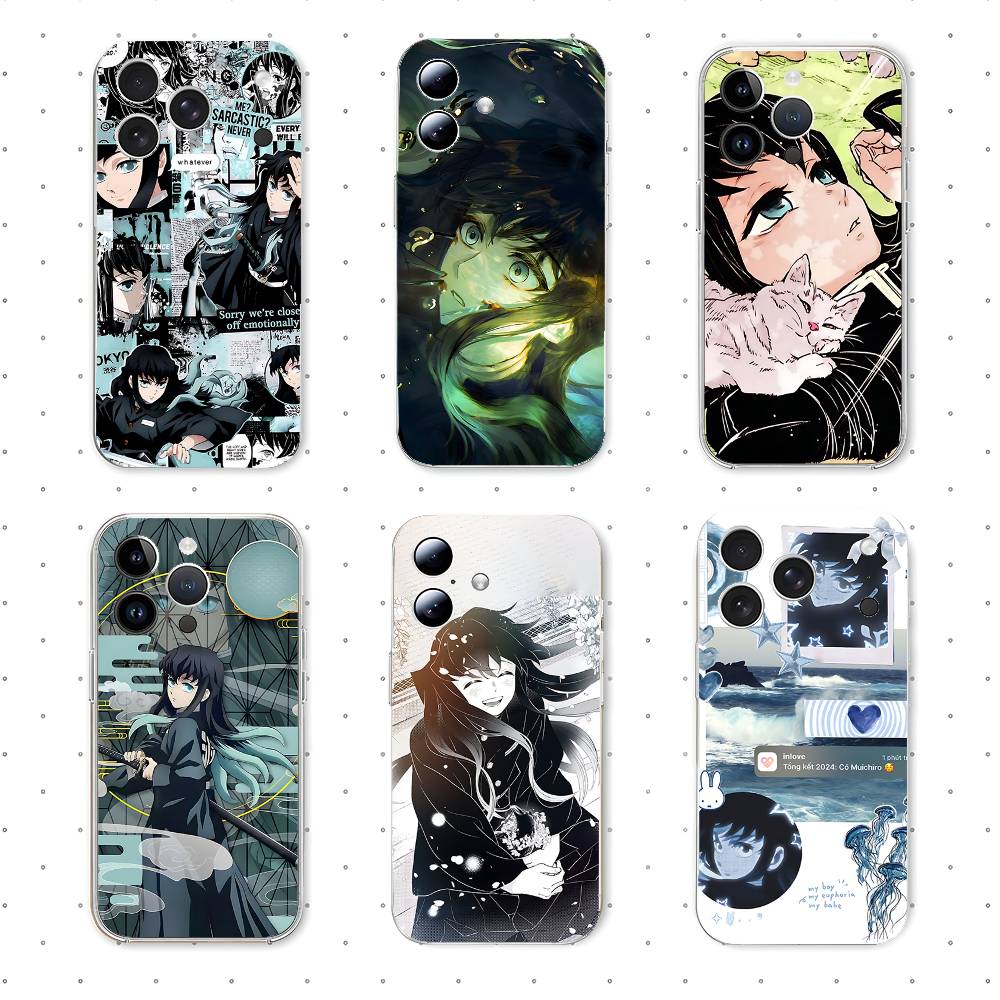 Cute T-Tokitos M-Muichiros Phone Case For Iphone17 16 15 11 13 14 Pro Max 7 8 Plus X Xr Xs Max Se2020 12mini Transparent Cov