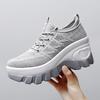 Summer New Women's Shoes Fly-woven Mesh Breathable Middle-aged Casual Shoes Thick-soled Non-slip Wear-resistant Sports Casual Shoes