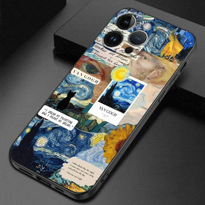 Van Gogh Starry Sunflowers Silicone Phone Case for Apple iPhone 15 Pro Max 1413 11 Pro 12 Mini SE X XS Max XR 78 Plus Soft Cases
