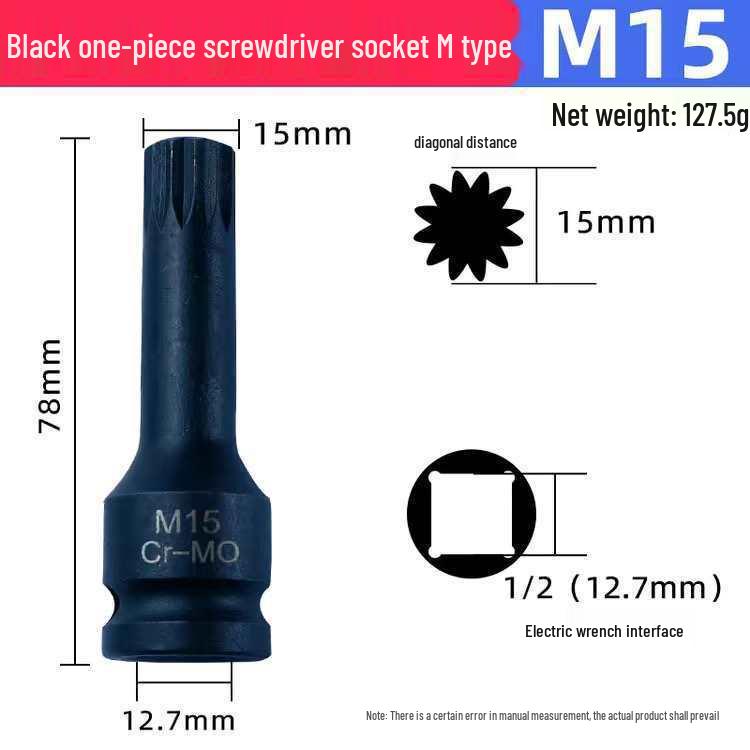 12-Punkt Torx Sechskant-Steckschlüsselsatz für pneumatische und elektrische Schlagschrauber – Schraubendreherbits für die Autoreparatur
