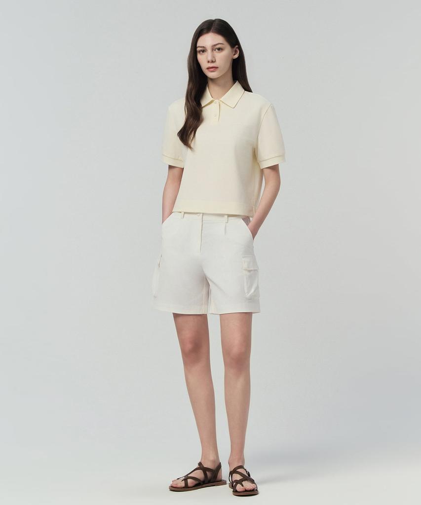 DUVETICA Nerte (Dark Cream) (Women'S Short-Sleeve Polo Shirt)
