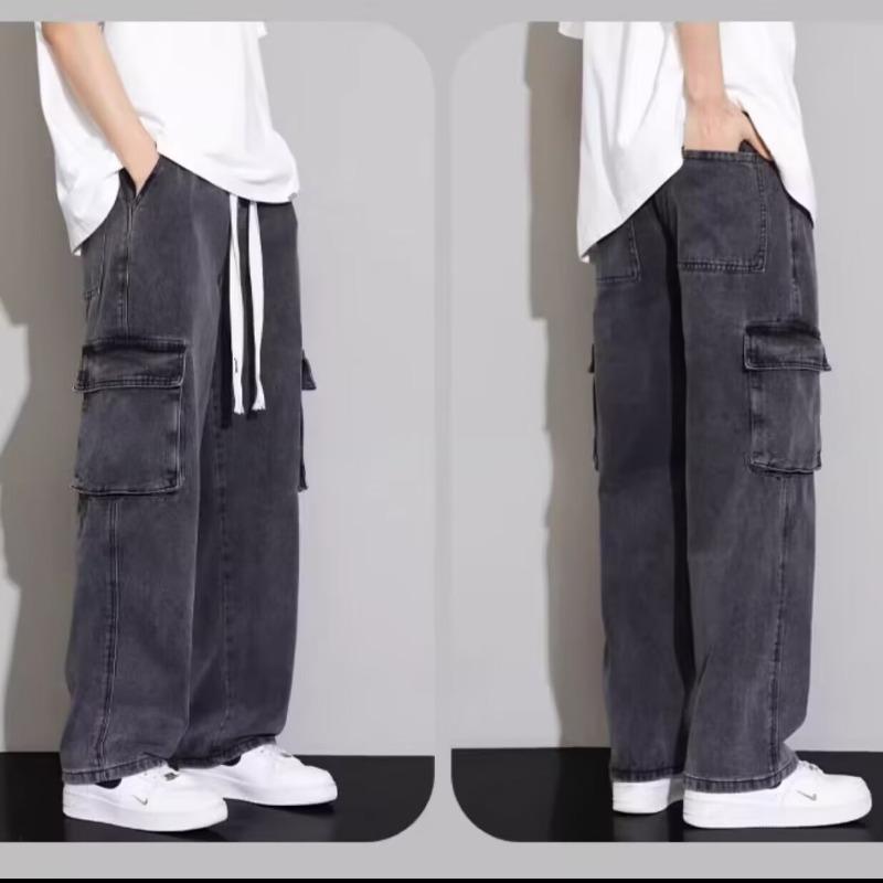 Shirts Less Clothing Tooling Jeans Men's Autumn and Winter Fashion Fashion Men's and Women's Casual Pants