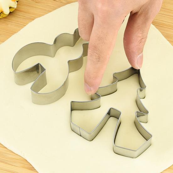 8/10/18/24 ks Nerezová vykrajovátka na sušenky Sada 3D tvar Design Různé vzory Sváteční forma na sušenky Vánoční dárek Pečicí nástroj