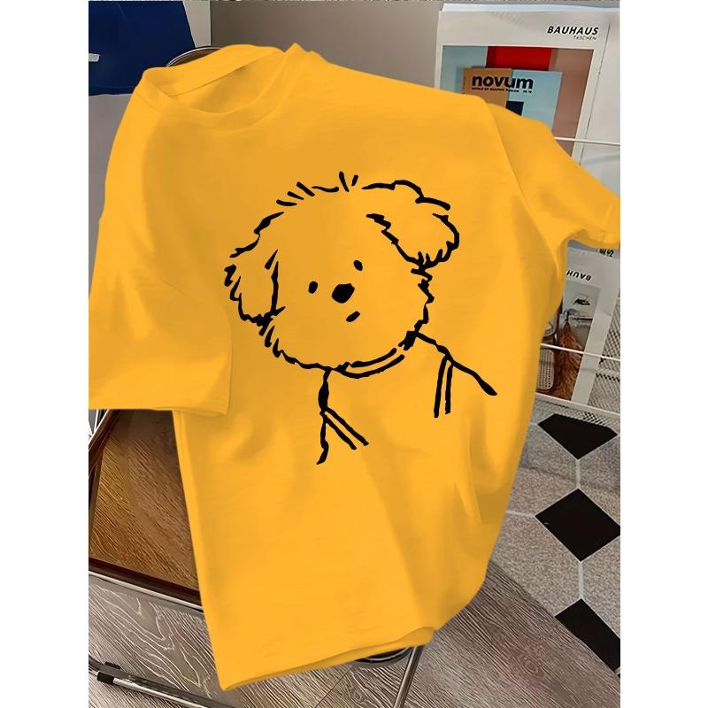 European Sizes Cute Cartoon Animal Pattern Short-Sleeve T-Shirt for Children And Children, Perfect for Summer Casual Wear.