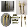 European Style Door Knobs Solid Brass Cabinet Handles French Nordic Door Handle  Gold Finish