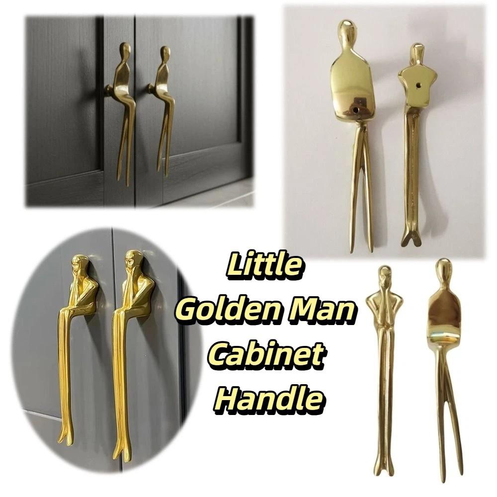 European Style Door Knobs Solid Brass Cabinet Handles French Nordic Door Handle  Gold Finish
