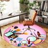 1pc makeup cosmetics Round Chair mat Area Rug - Non-Slip, Floor Mat for Office, Bedroom, and Indoor Decor c1125366
