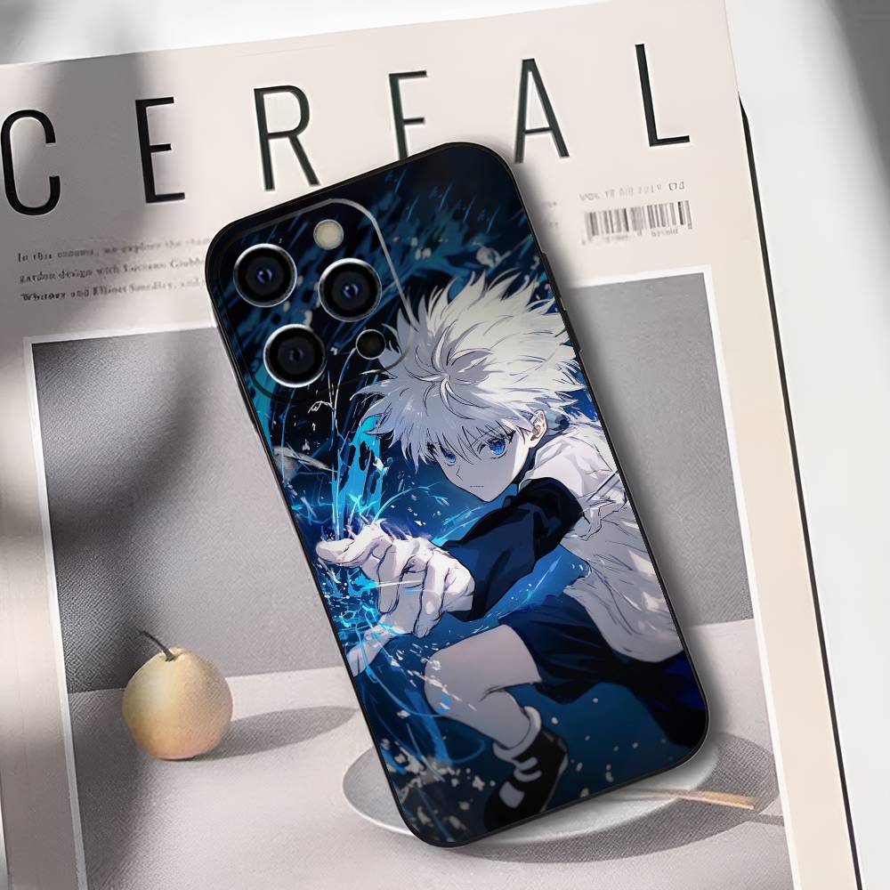 K-Killua Zoldyck H-Hunter X Hunter Handyhülle Für iPhone 17,16,15,14,13,12,11 Plus,Pro Max,XS,Weiche Schwarze Hülle