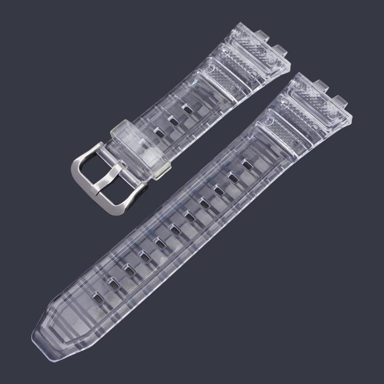 Replacement Transparent Resin Strap+PC Bezel for Small Cube Gold Bricks For  Casio G-Shock GMW-B5000 Watch Band
