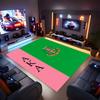 1pc AKA Logo Print Area Rug - Soft, Washable Non-Slip Indoor Mat for Office Chairs, Living Room, Home Office Decorative Rug
