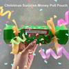 Christmas Candy Cash Pull Box Interactive Money Gift Holder with Ribbon Festive Novelty Cash Present Box for Family Friends