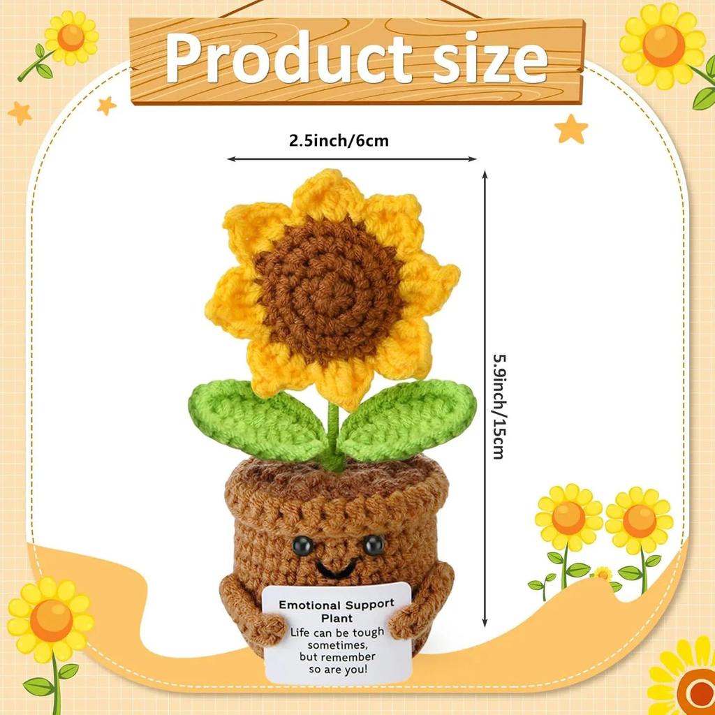 Bambola all'uncinetto Energia Positiva Tasca Abbraccio Fatto a Mano Maglia Peluche Patata Pianta Avocado Ape Tartaruga Anatra Divertente Regalo di Supporto Emotivo