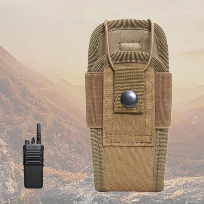 Outdoor Sports Multi-functional Tactical Waist Pack Molle System Wireless Walkie-Talkie Pouch Military Fan Camouflage Accessory Bag
