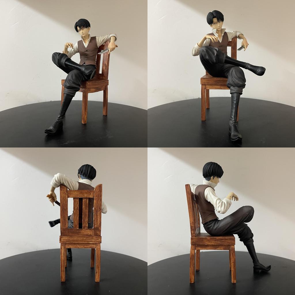 Attack on Titan Levi Ackerman PVC Figur Sammlerstück Schreibtischdekoration Für Fans