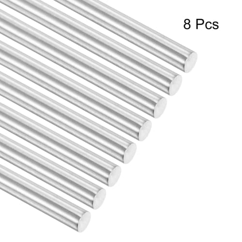 uxcell 304 Stainless Steel Round Bar, 8mm x 80mm, Solid Shaft Rod for DIY Crafts, Model Cars, Helicopters, and Airplanes, Pack of 4