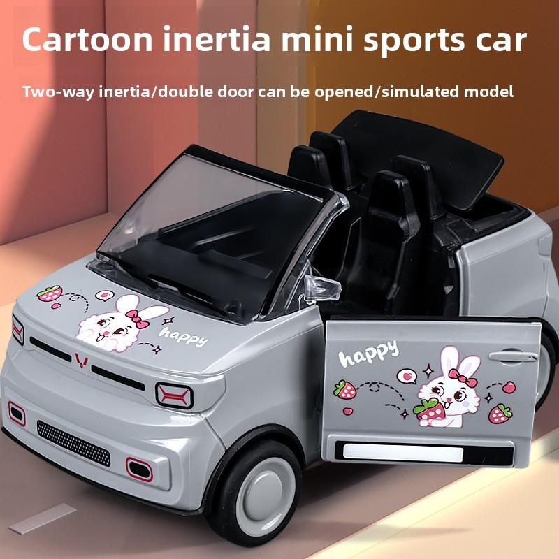 

Mini Car Model With Inertia Control For Kids Playroom Collectors Gray Convertible