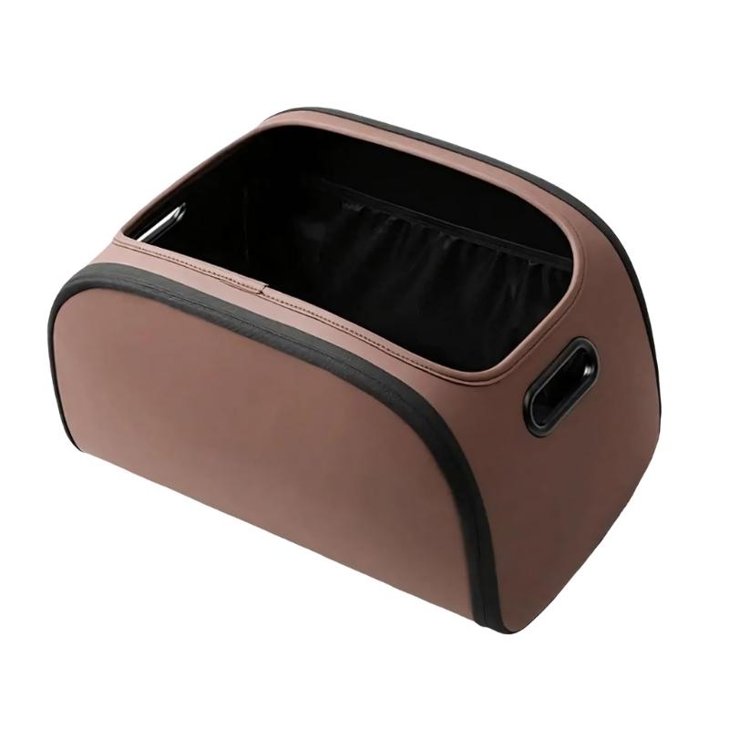 High Quality Leather Auto Storage Box For Front Seat Back Offering Spacious Design And Sturdy Mixed Construction