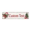 16x4In 2D Flat Classic Santa Aluminum Sign Custom Text Christmas Wall Decor