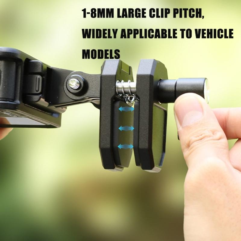 Aluminum Alloy Motorcycle Camera Mount With AntiVibration Windshield Clamp Mounts Compatibility for Action 5Pro/4/3