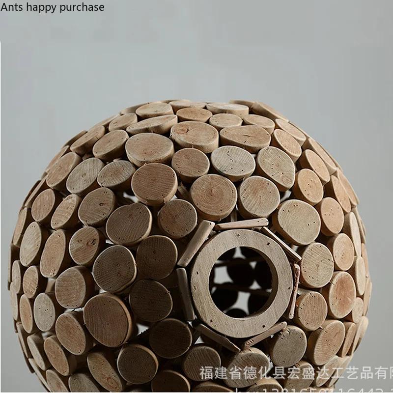 Handmade Vase Creative Wooden Vase Home Decor Accessories Desktop Dried Flower Vases Ornament Crafts Decorative Vases Gift