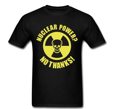 Nuclear Power No Thanks Skull Warning Energy Chemicals T Shirt Tee Unisex