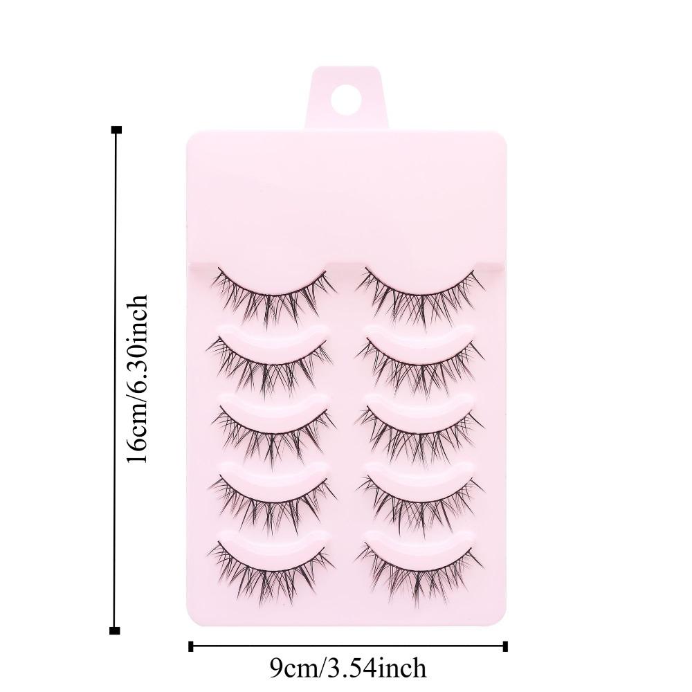 5 Pairs Faux Mink Lashes Multiple Styles 3D False Eyelashes Popular Manga Lashes  Wome