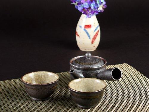 Yamasho Pottery Shigaraki Ware Sumi-iro Two-Person Tea Set Sum-3