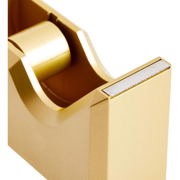 2 Piece Matte Gold Stapler and Tape Dispenser Set for Home Office Decor, Classroom Supplies, Desk Accessories for Dorm Room, Students, Teachers,