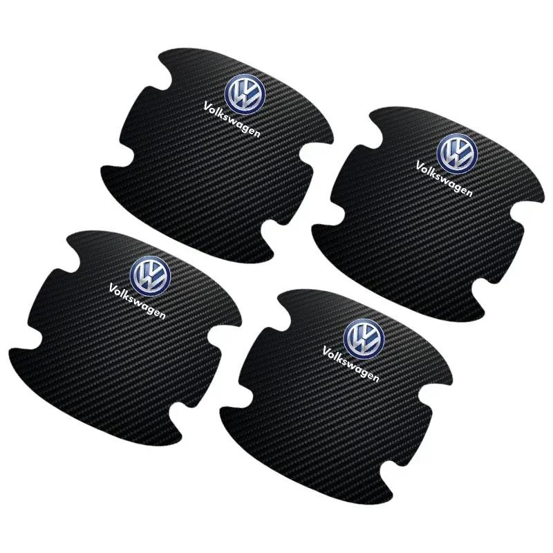 New New 4PCS Car Door Handle Protection Sticker Emblem Car Styling New Volkswagen Golf GTI Bora Passat Jetta Beetle Sciroc