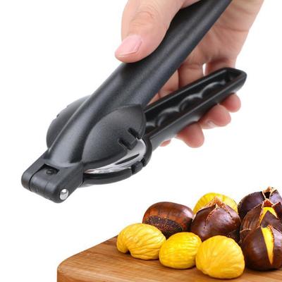 For Almonds For Chestnut Nut Opener Chestnut Cutter Pliers Kitchen Tool Black Non-slip Handle Stainless Steel Easy To Clean