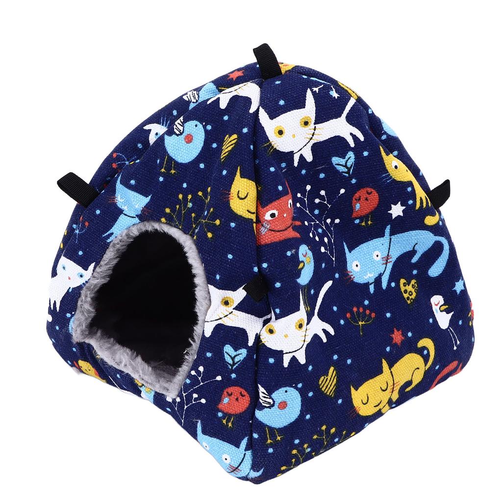 Ciepłe wiszące gniazdo dla papugi, pogrubione, wiszące, oszczędzające miejsce, pluszowy namiot dla ptaków z haczykami dla wiewiórki, papugi