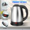 2.0L Hot Water Kettle Electric 1000W Stainless Steel Teapot with Auto Shut-Off Anti-Dry Design,Quick Boil for Hotel Family Trip