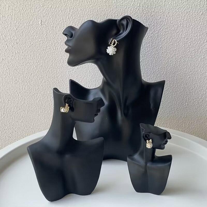 Sturdy Resin Covered Necklace Bust Portable Jewelry Organization Home Accessory Necklace Display Rack Decoration