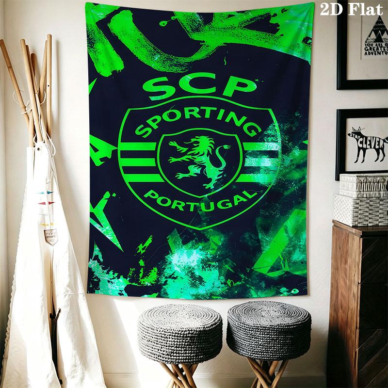 Sporting CP logo Wall Hanging Printed Fabric Blanket Decorative Tapestries for Bedroom Living Room Home Decor