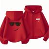 boy Girls Hoodie zipper cardigan tops Suitable age 3-12 Children's Sweatshirt coat Autumn Zipper style black leisure Clothing