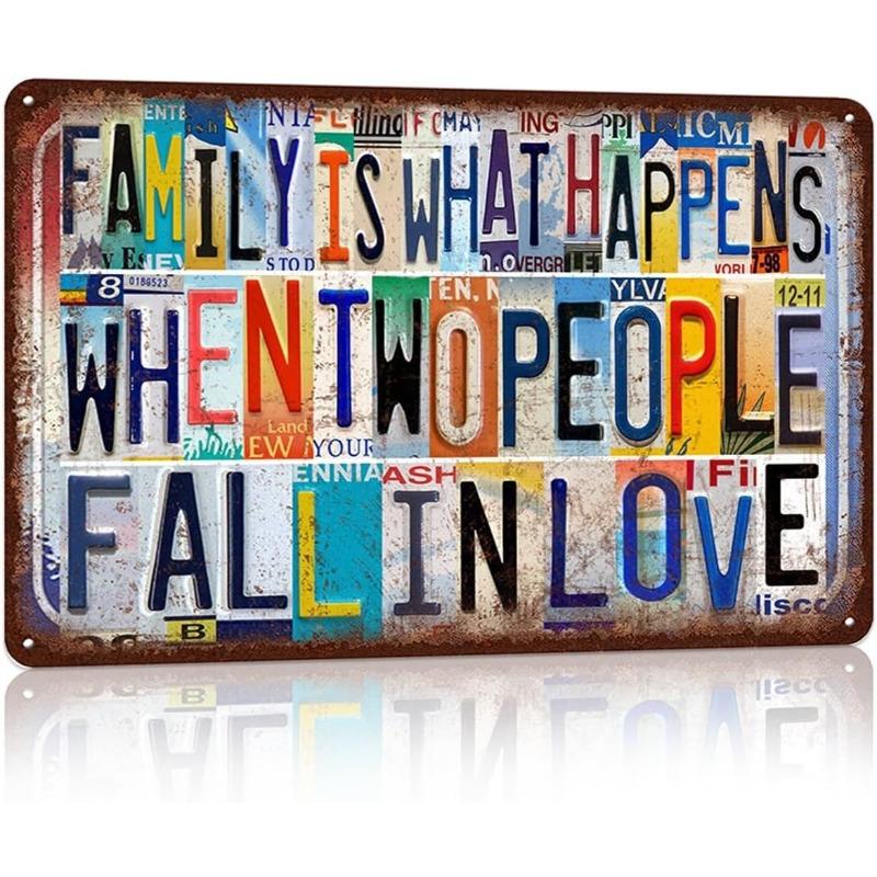 "Live" Word Metal Sign, Retro Wall Art Decor