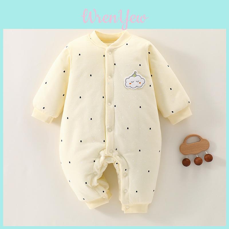 Baby Winter Cotton Romper With Thick Insulation For Newborns And Infants