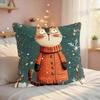 Winter Cartoon Animals Cute Cushion Cover Silky Short Plush Invisible Zipper Dustproof Sofa Pillow Case For Home Decor