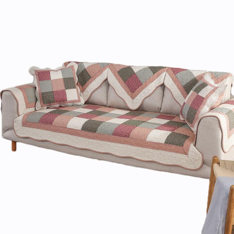 Rutschfeste Sofamatte Wohnzimmer Hochwertige Schlichtheit Chenille Sofakissen Handtuch All-inclusive Ecksofabezug Heim Dekorieren