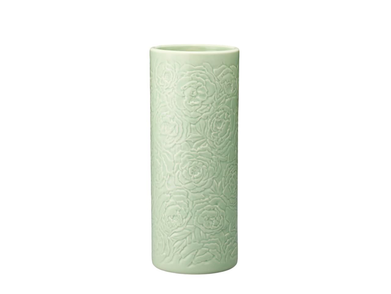 

Flower green peony carving Buddhist altar Buddhist altar memorial service vase, celadon, [8 inches] supplies, supplies,