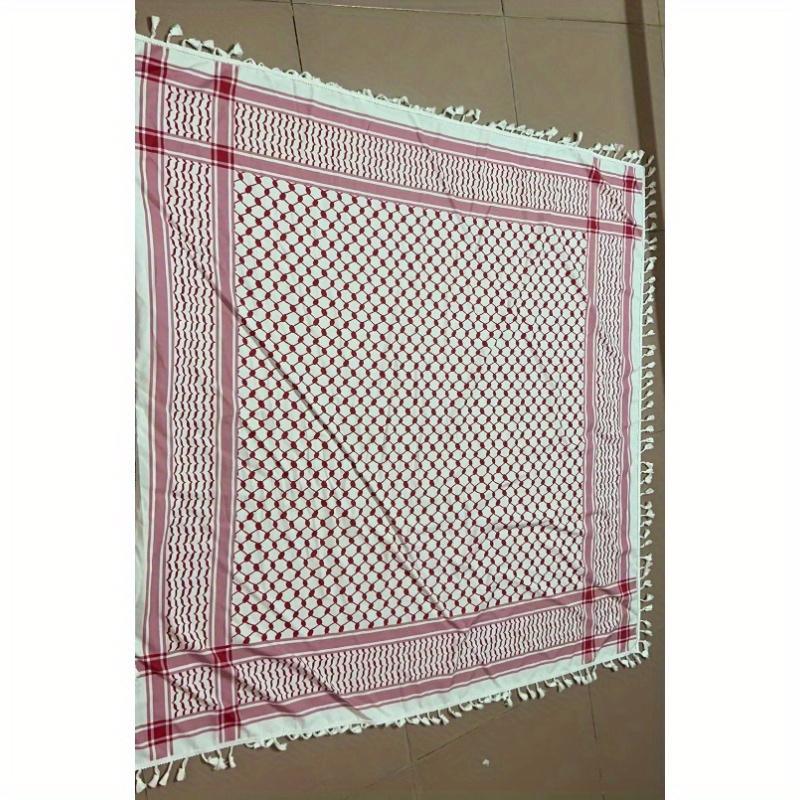 Arab Keffiyeh Scarf Cotton Winter Shawl Neck Warmer Cover Head Wrap Windproof Tactical Camping Scarf Men Women