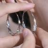 Luxury Diamond Hoop Earrings Large Circle Design with Zirconia Elegant Chic Ear Jewelry for Women