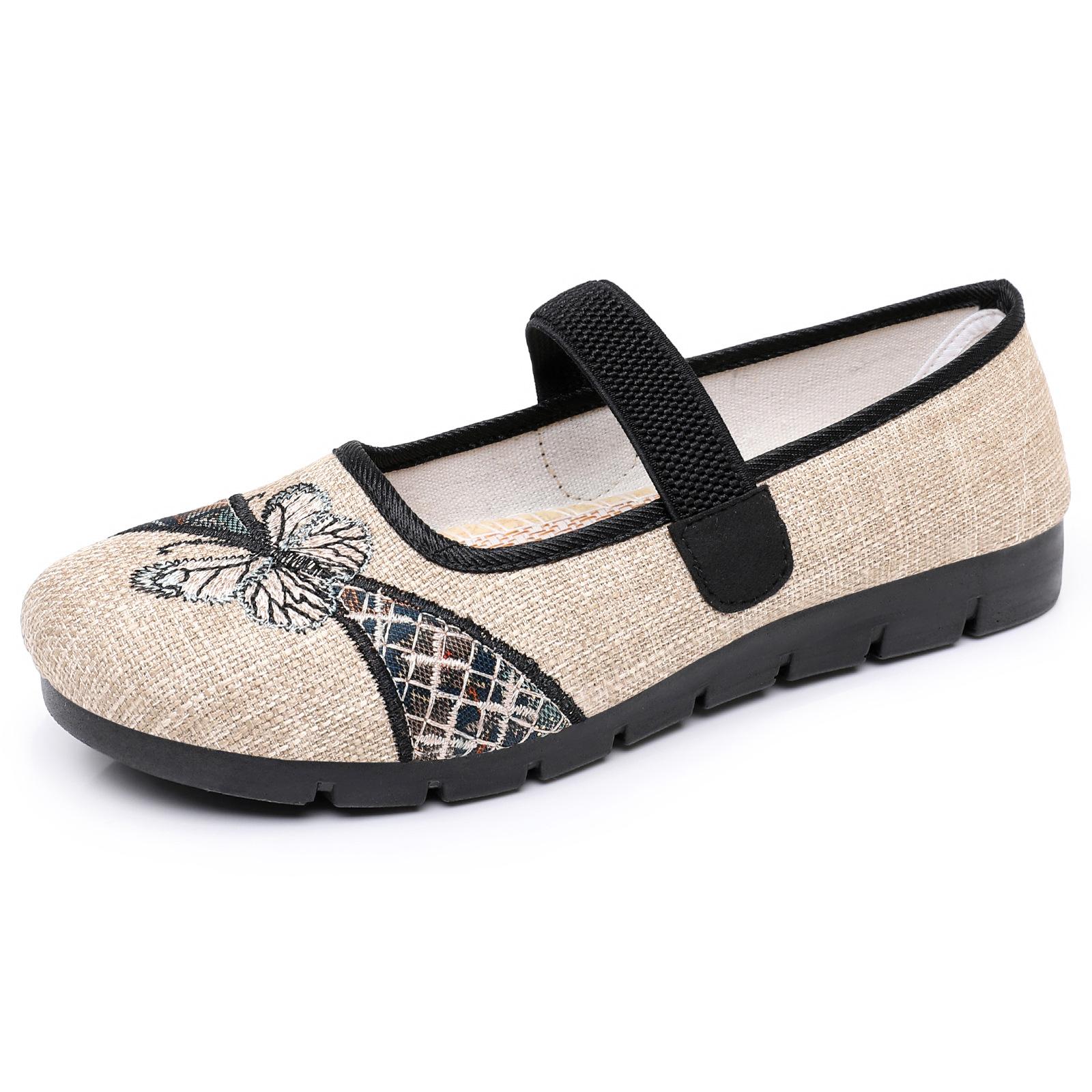 Breathable Shoes, Soft-soled Shoes, Cloth Shoes, Women s Shoes, Anti-slip Shoes, Single Shoes 35 чёрный