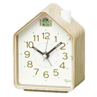 Alarm Clock Table Clock Analog Light Brown Wood Grain 110 X 86 X 63mm PYXIS NR453A