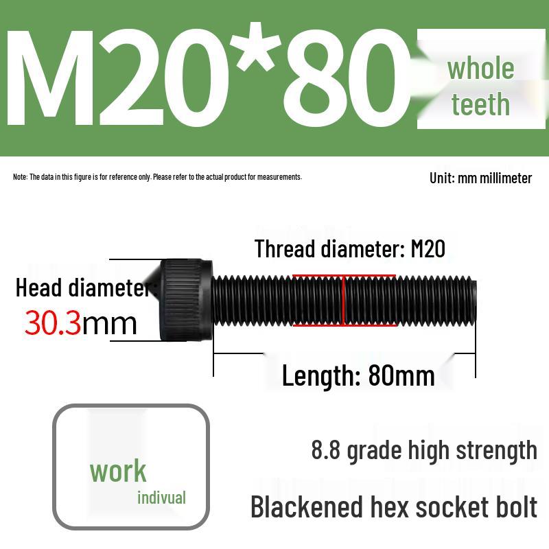 8.8 High-Strength Socket Head Cap Screw Bolt (M4-M20)
