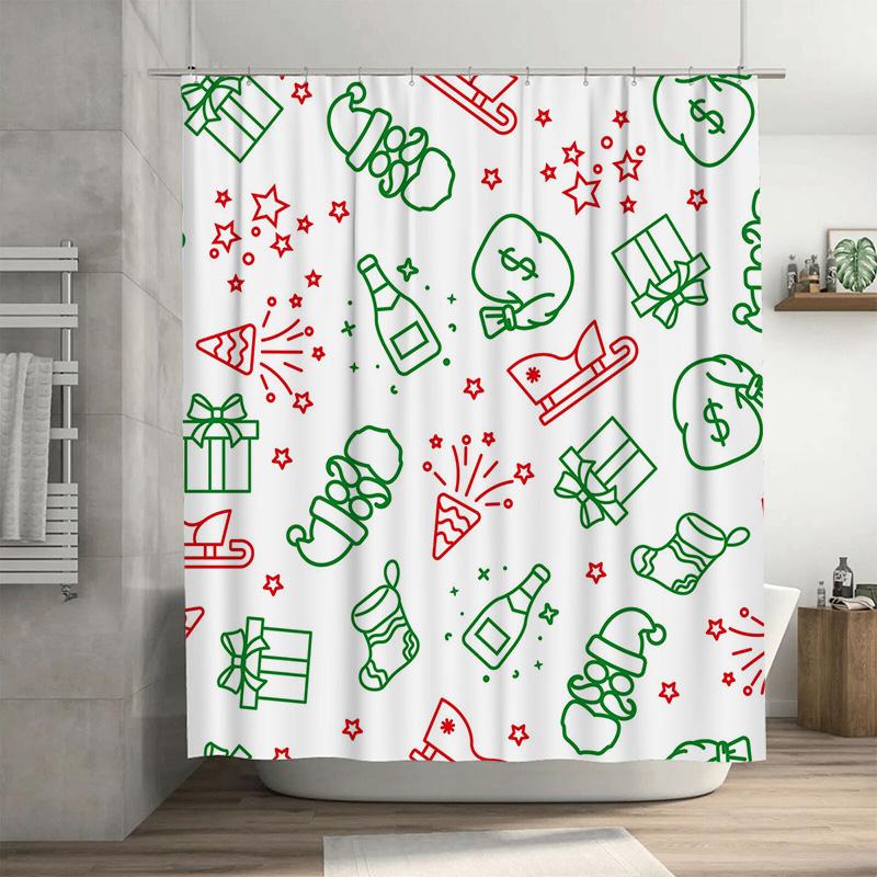 

TU Штора для ванной комнаты и душа Водонепроницаемая Декор в стиле фермерского дома Деревенский Цветочный узор Тканевая подкладка Винтажный Кантри Домашний текстиль Ванная комната A 90x180cm35x71in