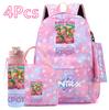 4 Stück/Set KPOP Bedruckter Rucksack Handtasche Federmäppchen Mit 750 ml Wasserflasche für Teenager Junge Mädchen Große Kapazität Schultasche Schultasche Trinkbecher